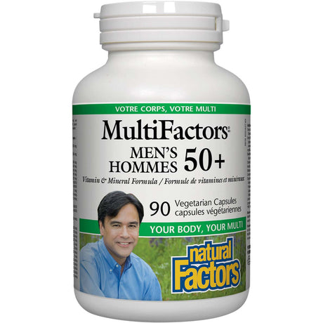Natural Factors MultiFactors Menās 50+ Veggie Capsules, 90 Count - Natural Factors