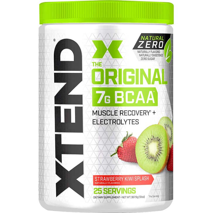 Xtend Natural Zero BCAAs, Strawberry Kiwi, 25 - Xtend
