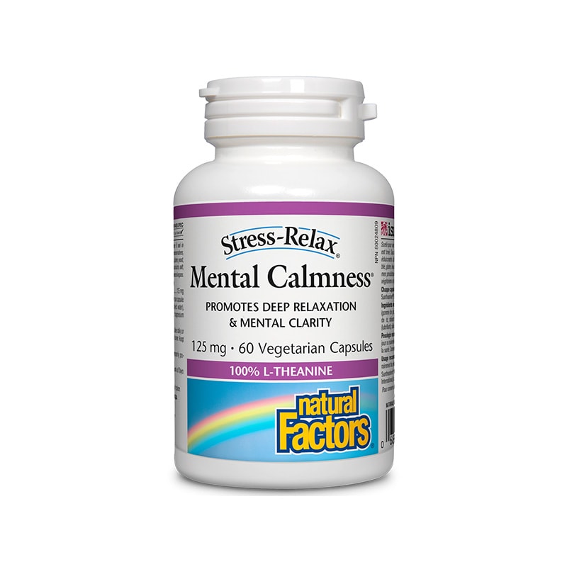 Natural Factors Mental Calmness, 125 mg, 60 Vegetable Capsules - Natural Factors