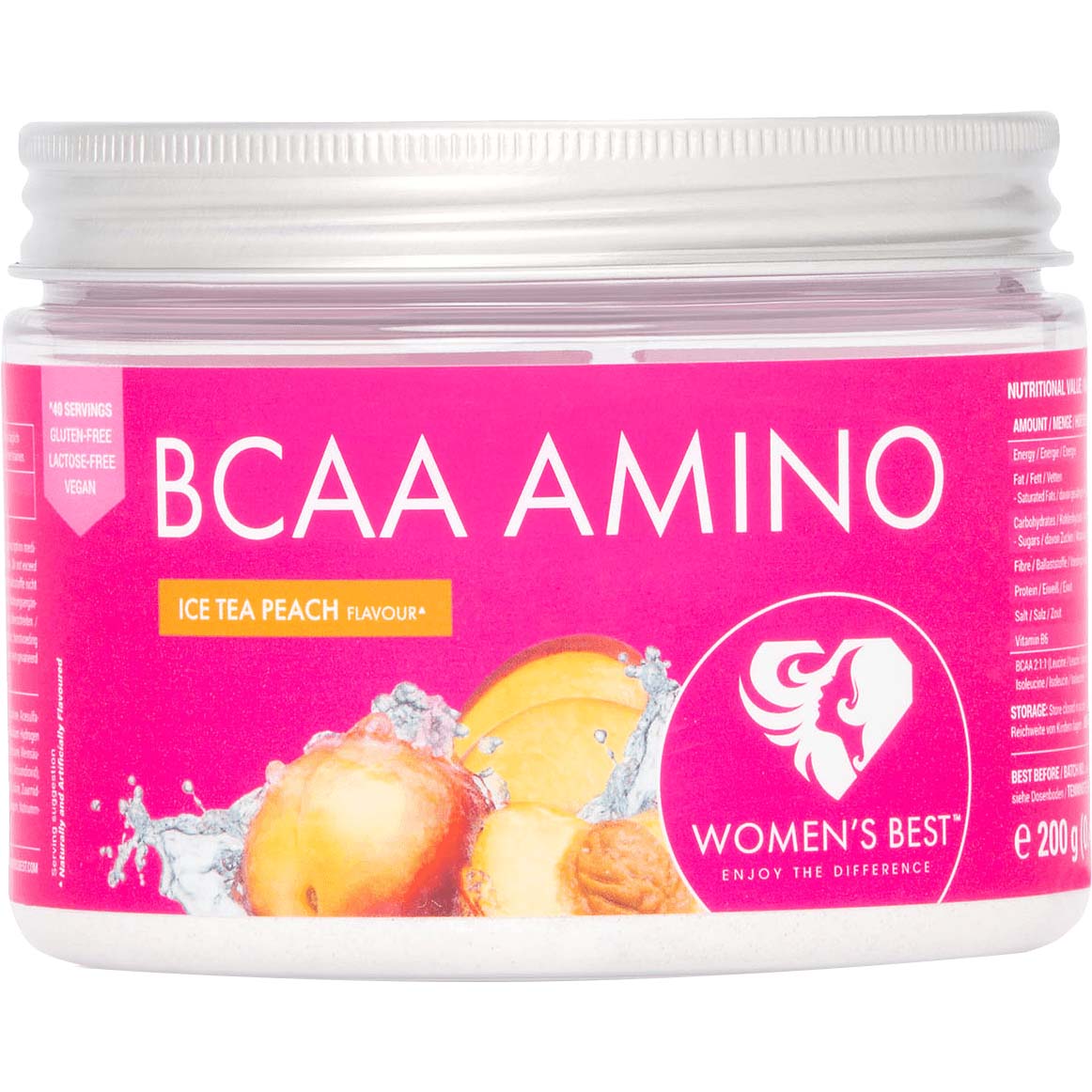 Women's Best BCAA Amino, Ice Tea Peach, 40 - Women's Best