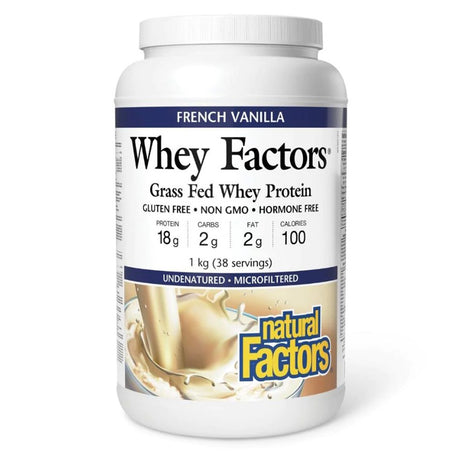 Natural Factors Whey Protein, Vanilla, 1 kg - Natural Factors