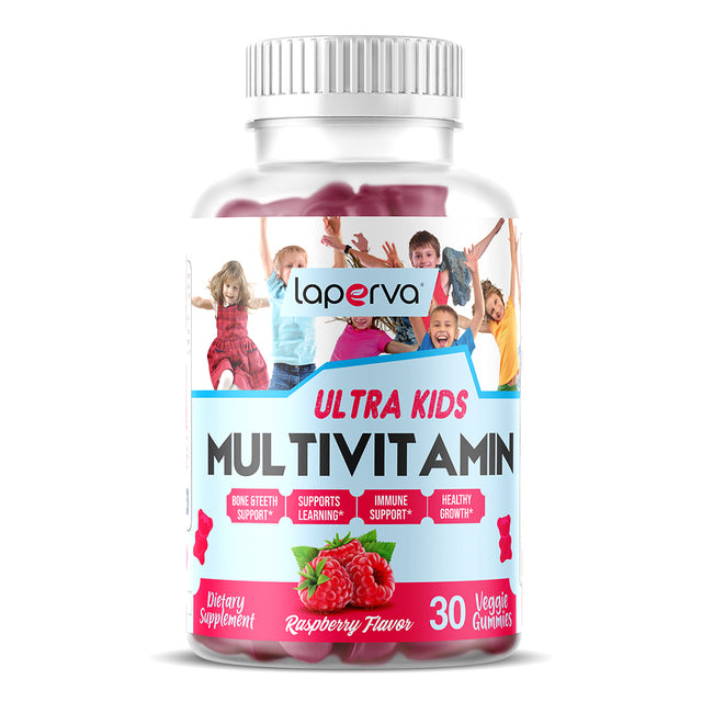 Laperva Ultra Kids Multivitamin, 30 Vegan Gummies, Raspberry - Laperva