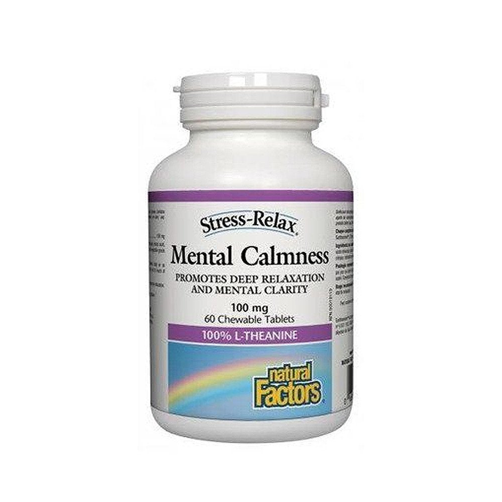 Natural Factors Mental Calmness, 100 mg, 60 Chewable Tablets - Natural Factors