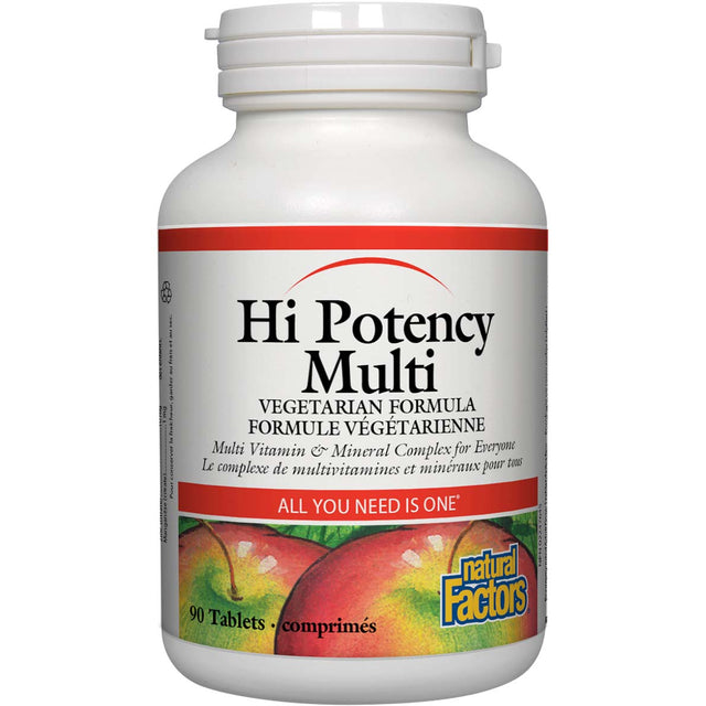 Hi Potency Multi, Natural Factors, 90 Tablets - Natural Factors