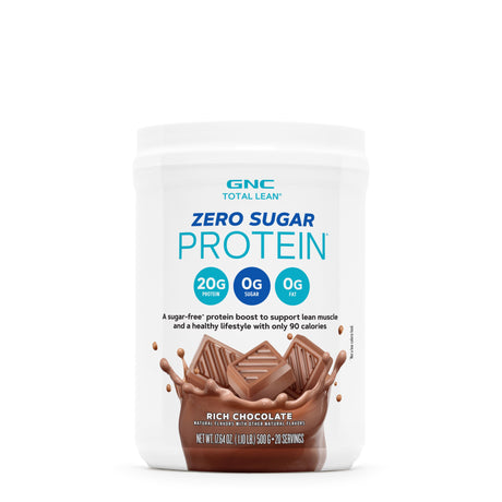 GNC Total Lean Zero Sugar Protein Drink - Rich Chocolate - 20 Svg - welzo