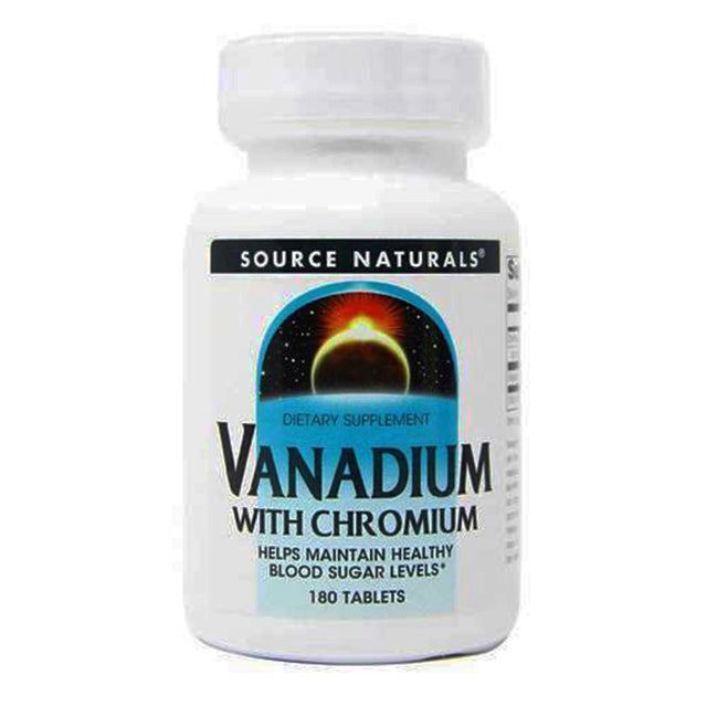 Source Naturals Vanadium with Chromium, 200 mcg, 180 Tablets - Source Naturals