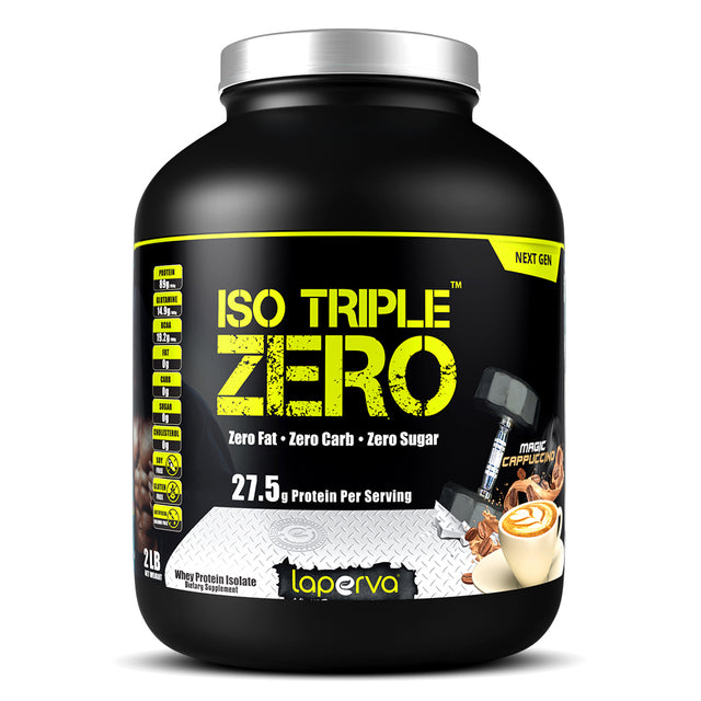 Laperva Iso Triple Zero Next Generation Whey Protein, Cappuccino, 2 LB - Laperva