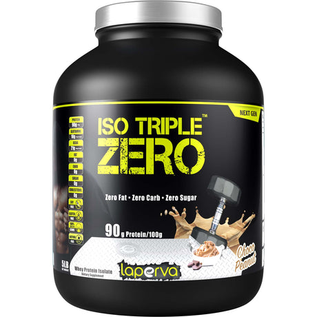 Laperva Iso Triple Zero Next Generation Whey Protein, Choco Peanut, 5 LB - Laperva