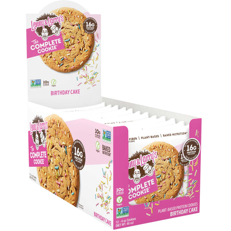 Box of 12 Pieces, Lenny & Larry’s Complete Cookies, Birthday Cake - Lenny & Larry’s