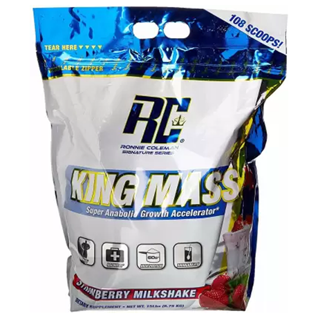 Ronnie Coleman King Mass Weight Gainer, Strawberry, 15 lb - Ronnie Coleman