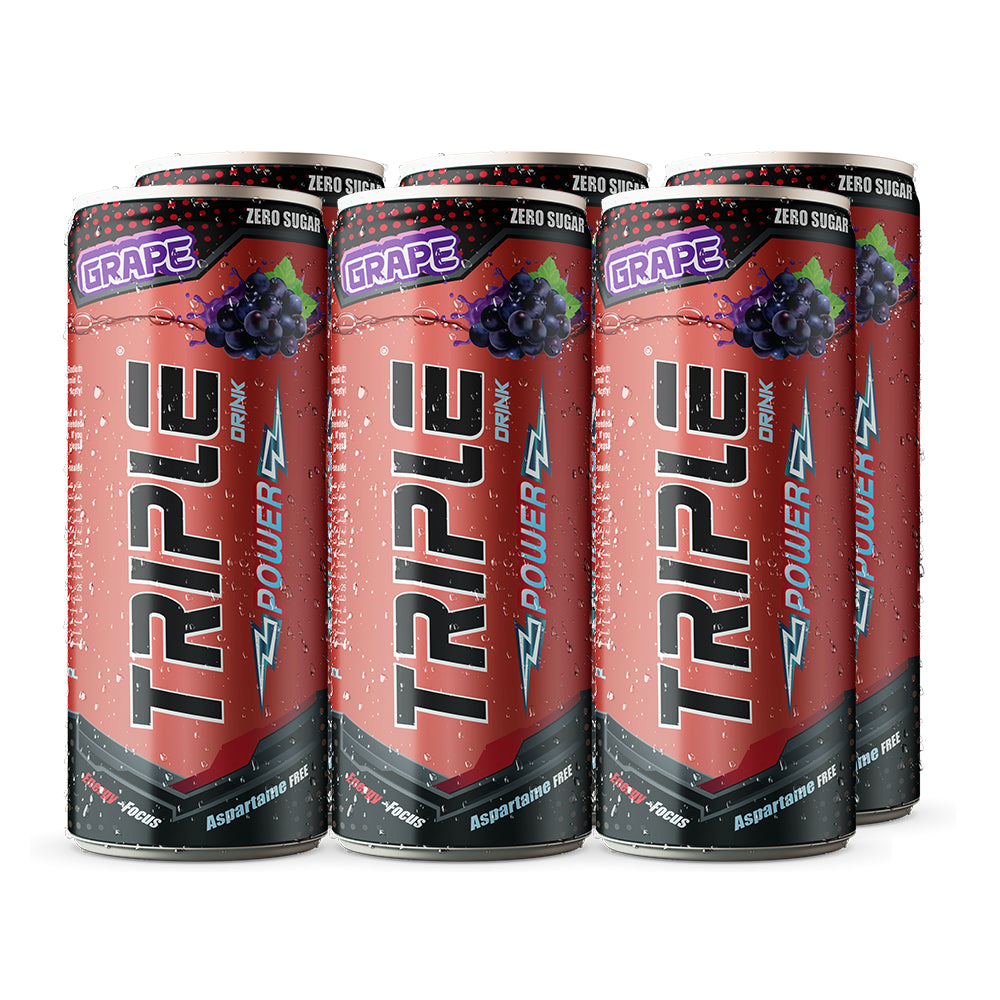 Box of 6 Pieces, Triple Power Energy Drink, Grape - Triple Power