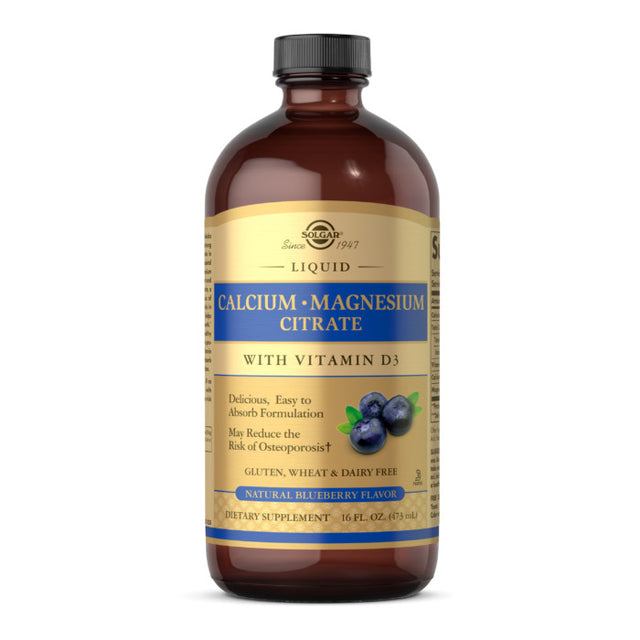 Calcium Magnesium Citrate With Vitamin D3, Blueberry, 473 Ml, Solgar Liquid - Solgar