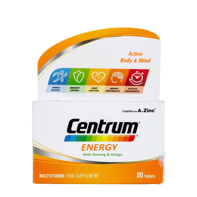 Centrum Energy Ginseng & Ginkgo, 90 Tablets - Centrum