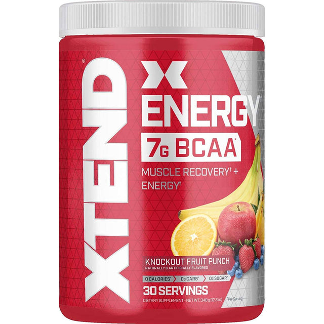 Xtend BCAAs Energy, Fruit Punch, 30 - Xtend