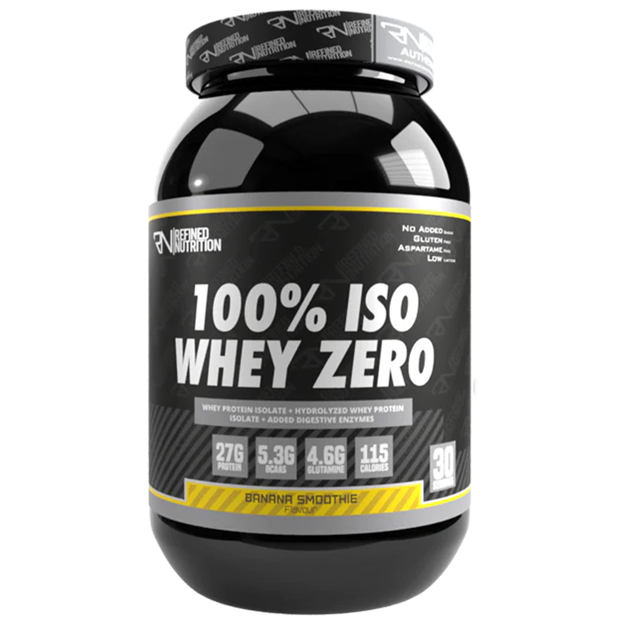 100% Whey Isolate Zero, Refined Nutrition, Smooth Banana, 908 Gm - Refined Nutrition