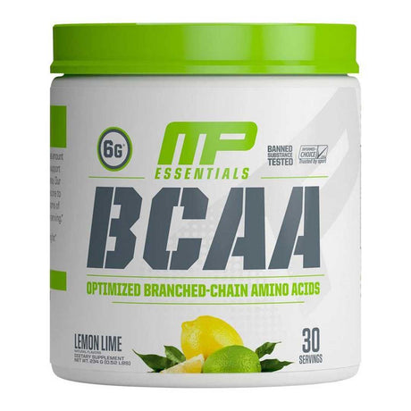 MusclePharm Essentials BCAA, Lemon Lime, 30 Servings - Muscle Pharm