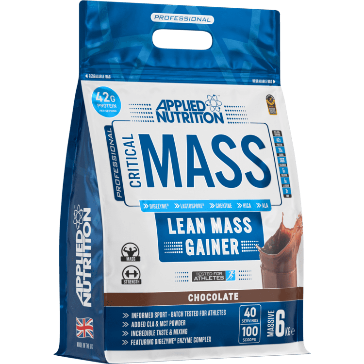 Critical Mass Lean Mass Gainz, Applied Nutrition, Chocolate, 6 Kg - Applied Nutrition