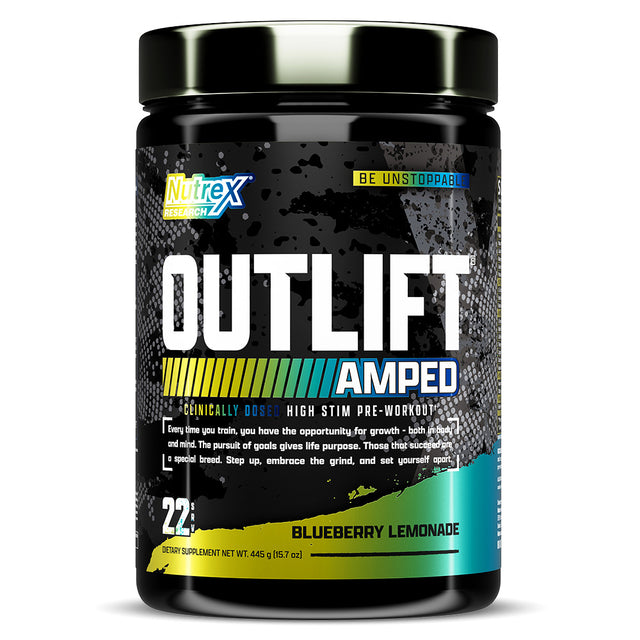 Nutrex Research Outlift Amped, Blueberry Lemonade, 22 - Nutrex Research