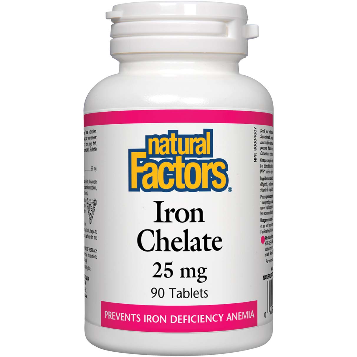 Natural Factors Iron Chelate, 25 mg, 90 Tablets - Natural Factors