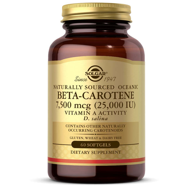 Solgar Beta Carotene, 2500 IU, Softgels 60 - Solgar