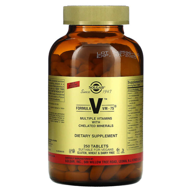 Solgar Formula Vm-75, 250 Tablets - Solgar