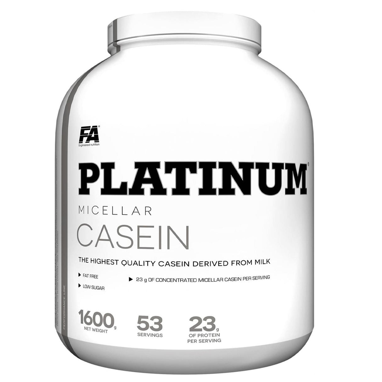 FA Engineered Nutrition Platinum Micellar Casein, Strawberry, 1.63 LB - FA engineered nutrition