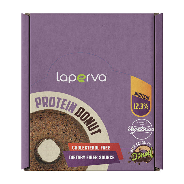 Box of 20 Pieces, Laperva Protein Donut, Dark Chocolate - Laperva