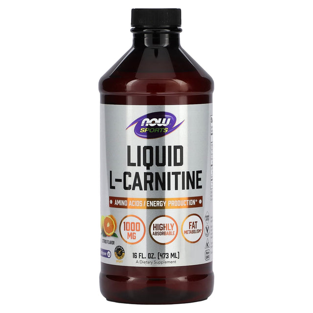 Now L-Carnitine Liquid, 1000 mg, 473 ml - Now