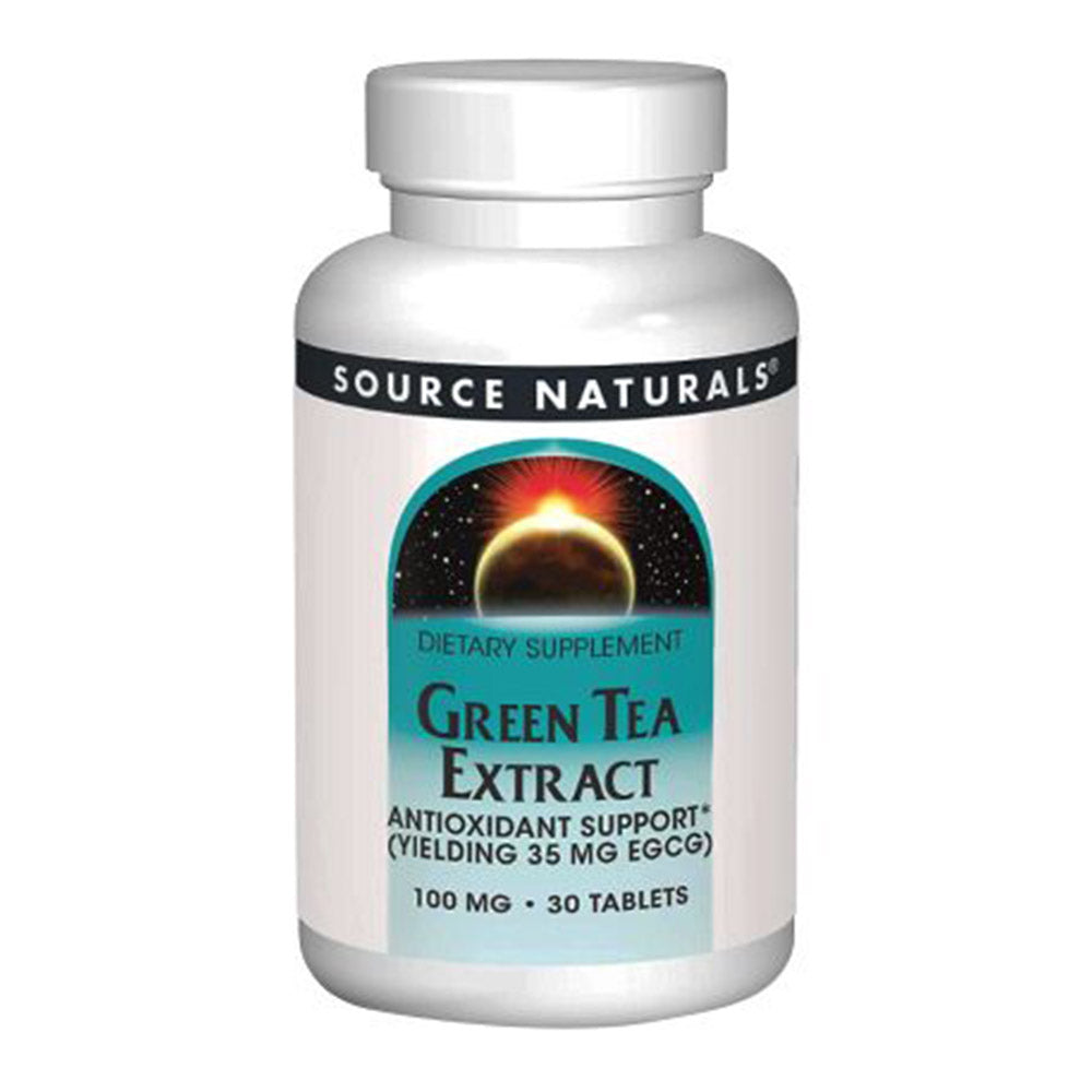 Source Naturals Green Tea Extract, 100 mg, 30 Tablets - Source Naturals