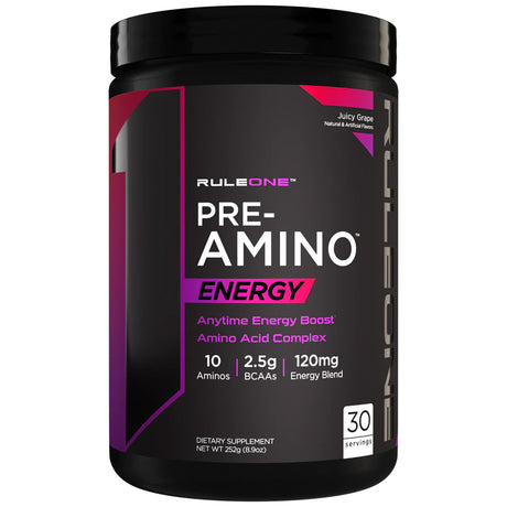 Juicy Grape Amino Pre, Rule 1 R1, 30 - Rule 1