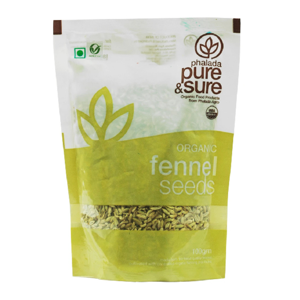 Sure & Pure Organic Fennel Seeds, 100 Gm - Pure & Sure