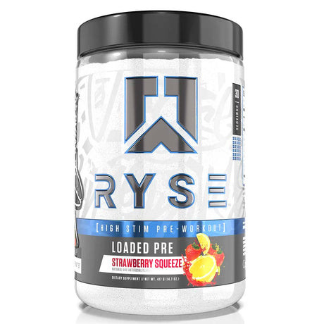 RYSE Loaded Pre Workout, Strawberry Squeeze, 30 Servings - RYSE