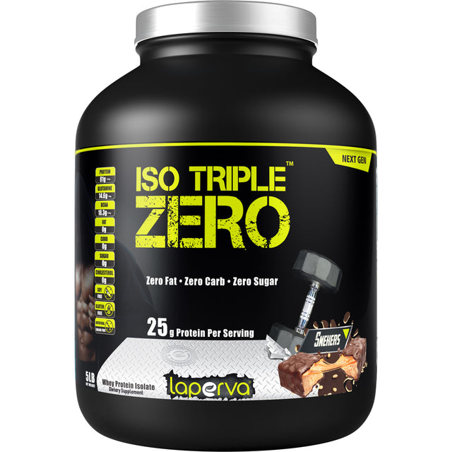 Laperva Iso Triple Zero Next Generation Whey Protein, 5 LB (Snekers) - Laperva