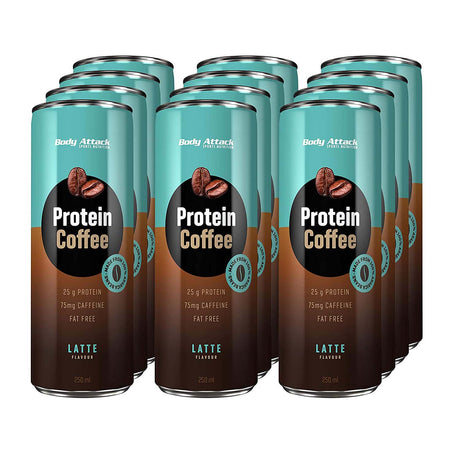 Box of 12 Pieces, Body Attack Protein Coffee Latte - Body Attack