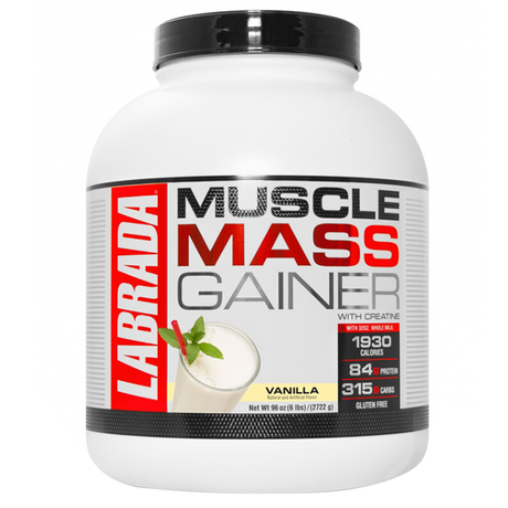 Labrada Nutrition Muscle Mass Gainer, Vanilla, 6 LB - Labrada Nutrition