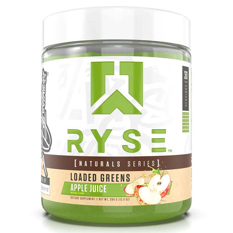 RYSE Loaded Greens, Apple Juice, 30 Servings - RYSE