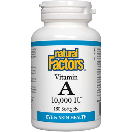 Vitamin A 10000 IU, 180 Softgels, Natural Factors - Natural Factors