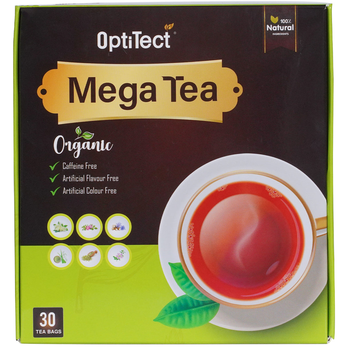 Organic Mega Tea, 30 Sachets (OptiTect) - Optitect