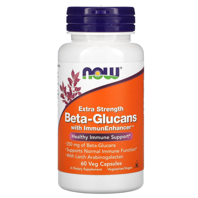 Beta-Glucans with ImmunEnhancer, 60 Veggie Capsules - Now - Now