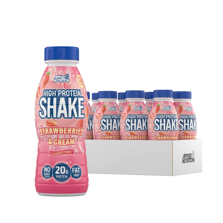 Box of 12 PCs, Applied Nutrition High Protein Shake, Strawberries Cream, 330 ML - Applied Nutrition