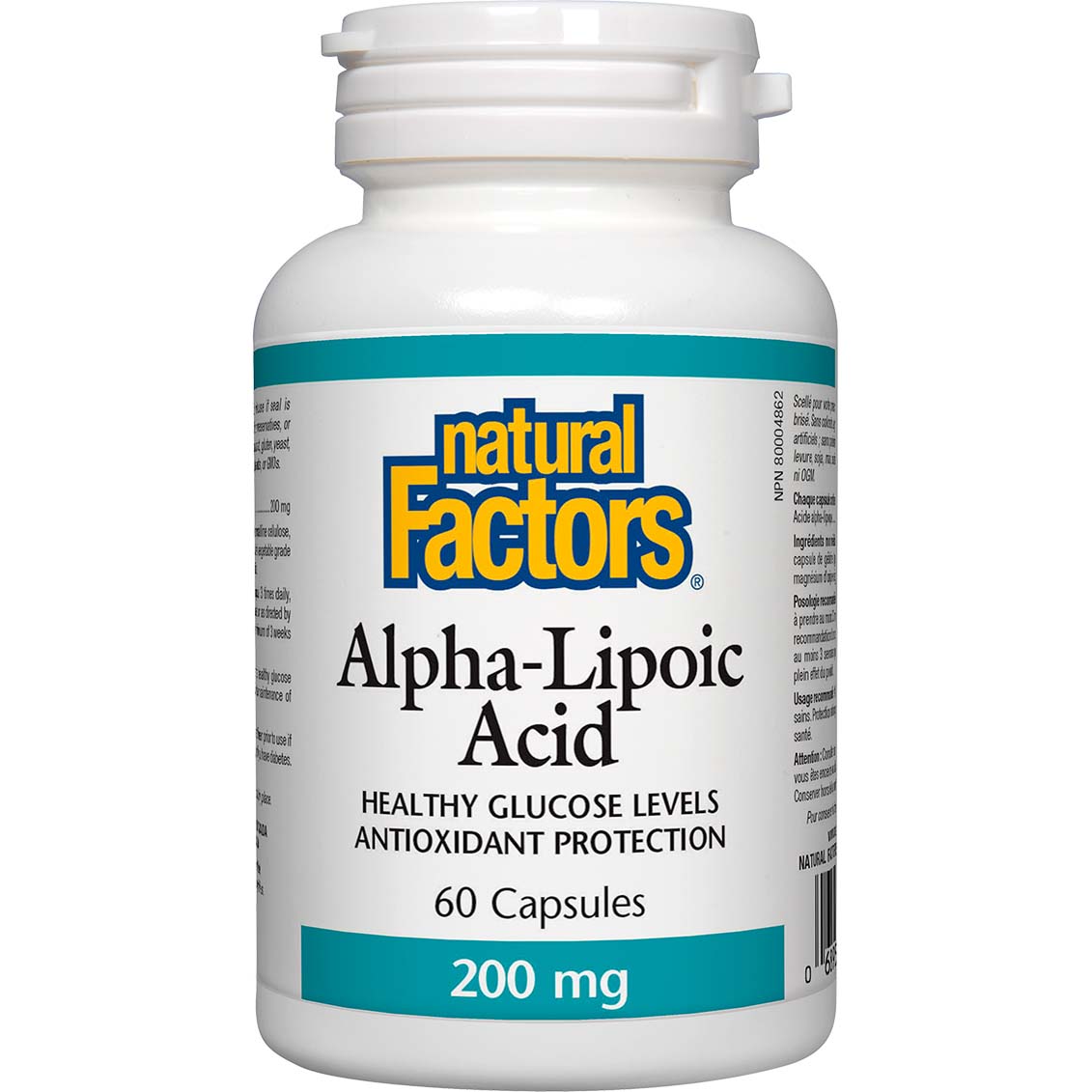 Alpha Lipoic Acid, 200 mg, 60 Capsules - Natural Factors - Natural Factors