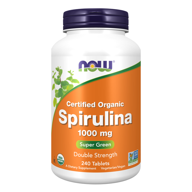 Now Organic Spirulina, 1000 mg, 240 Tablets - Now