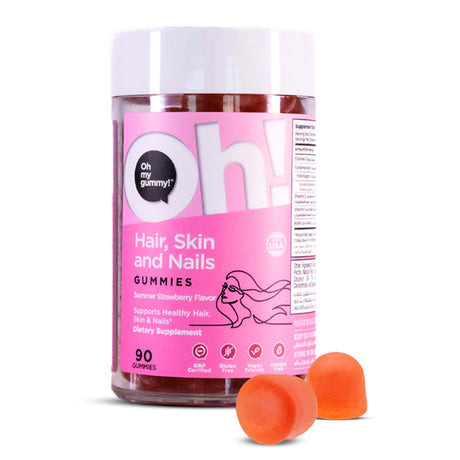 Oh My Oh! Hair, Skin & Nails, Strawberry, 90 Gummies - Oh My Oh