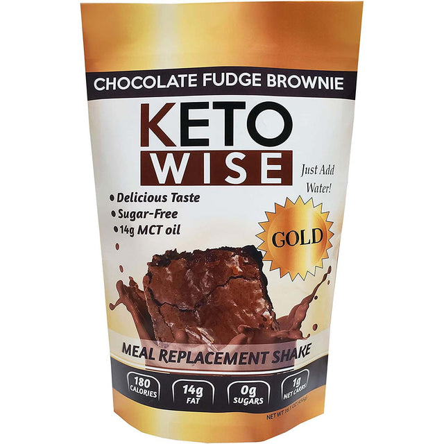 Keto Wise Chocolate Fudge Brownie Meal Replacement Shake, 456 Gm - Keto Wise