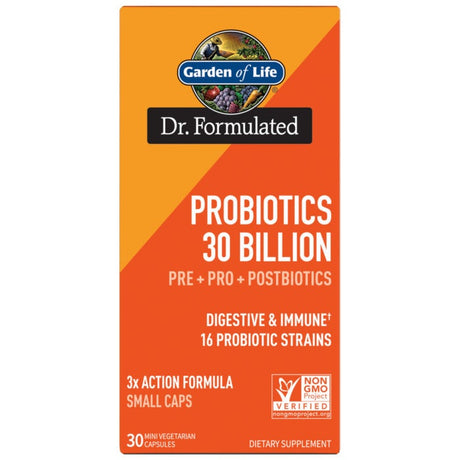 Garden of Life Probiotics Prebiotics Postbiotics, 30 Veggie Capsules, 30 Billion CFU - Garden Of Life