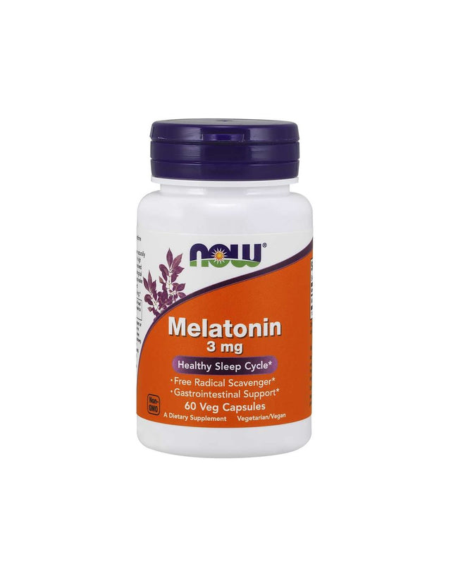 Melatonin, 3 mg, 60 Veggie Capsules (Now) - Now