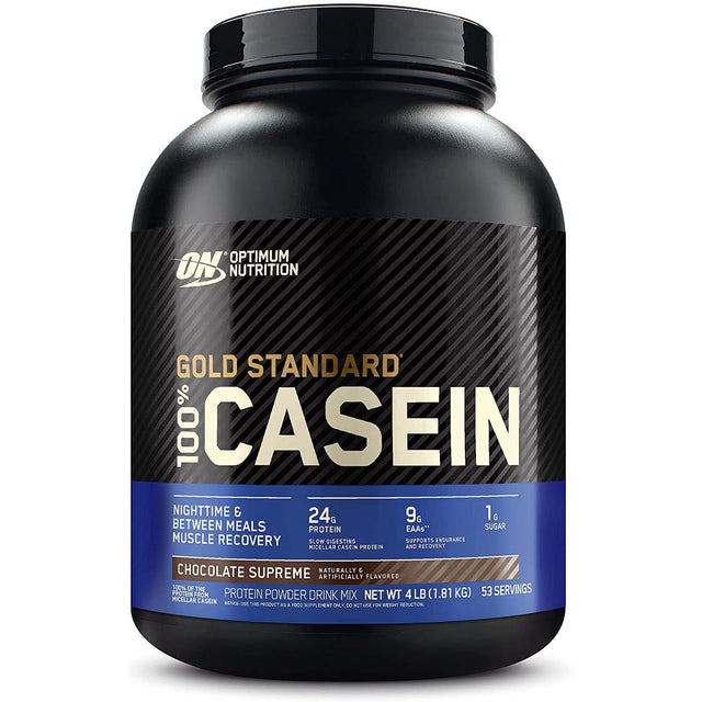 Optimum Nutrition Gold Standard 100% Casein, Chocolate Supreme, 4 LB - Optimum Nutrition