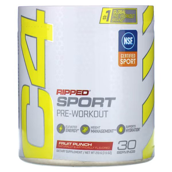 Cellucor C4 Ripped Sport, Fruit Punch, 30 servings - Cellucor