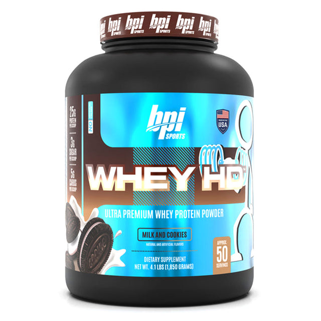 BPI Sports Whey HD, Milk and Cookies, 4.1 lb - bpi Sports