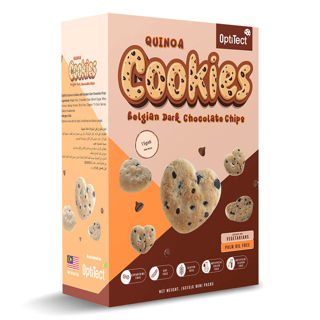 OptiTect Quinoa Cookies, 1 Piece, Belgian Dark Chocolate Chips - Optitect